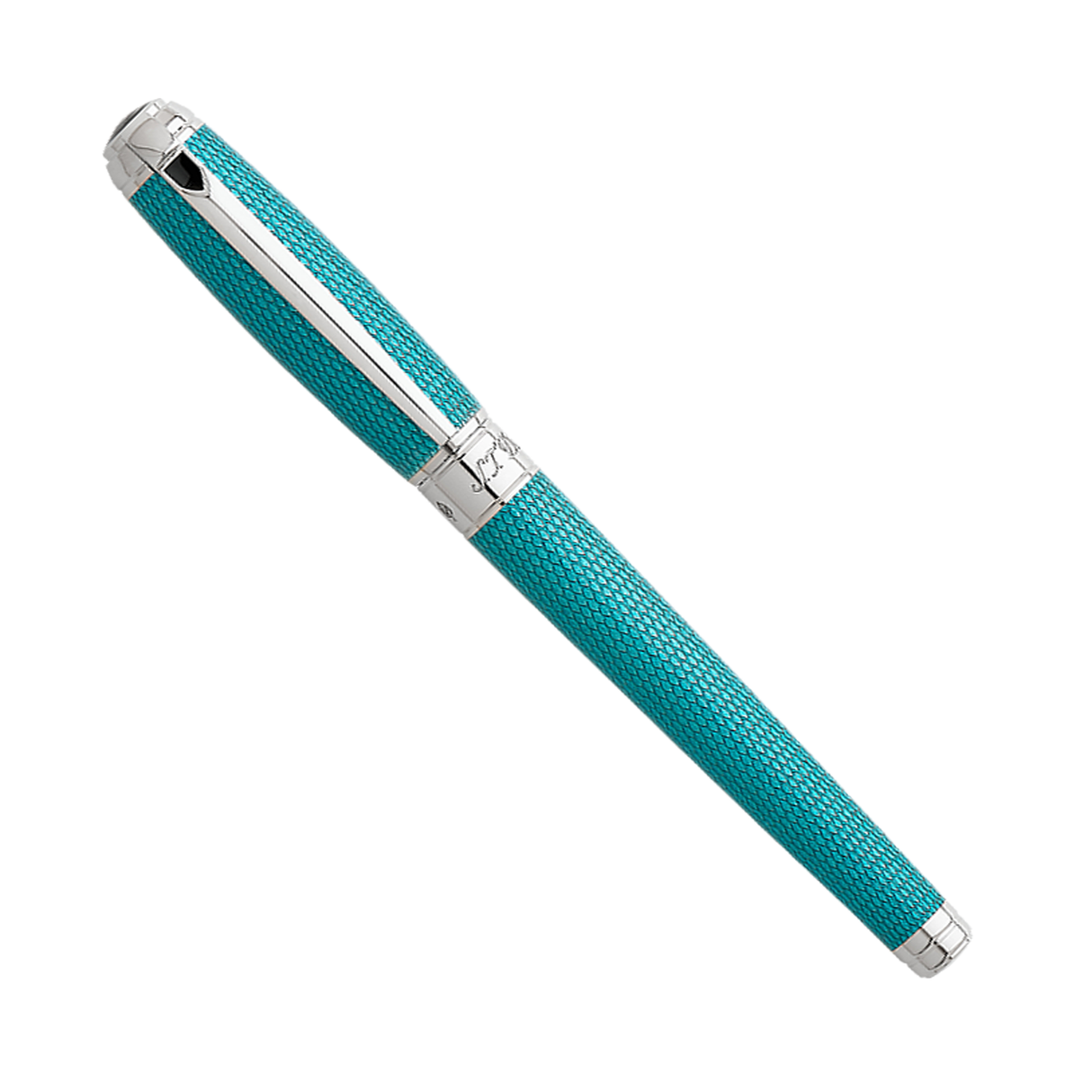 S.T. Dupont Line D Diamond Guilloche Aquamarine - Rollerball