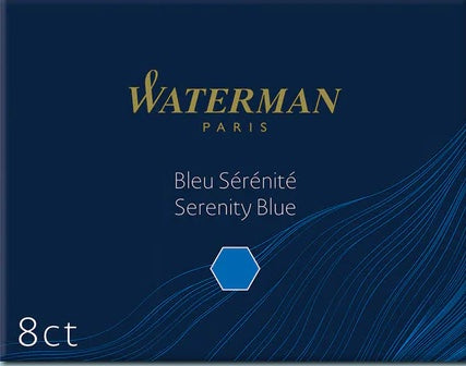 Waterman Ink Cartridges in Serenity Blue (Pack of 8)