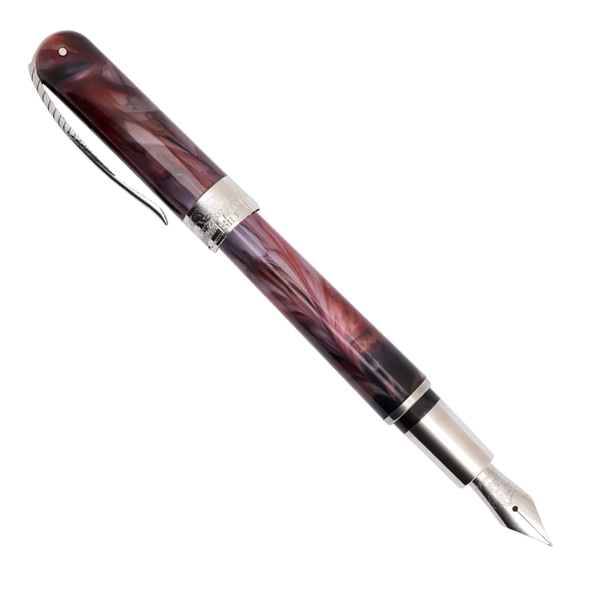 Pineider Avatar UR Mini Red Onyx Palladium Trim Fountain Pen