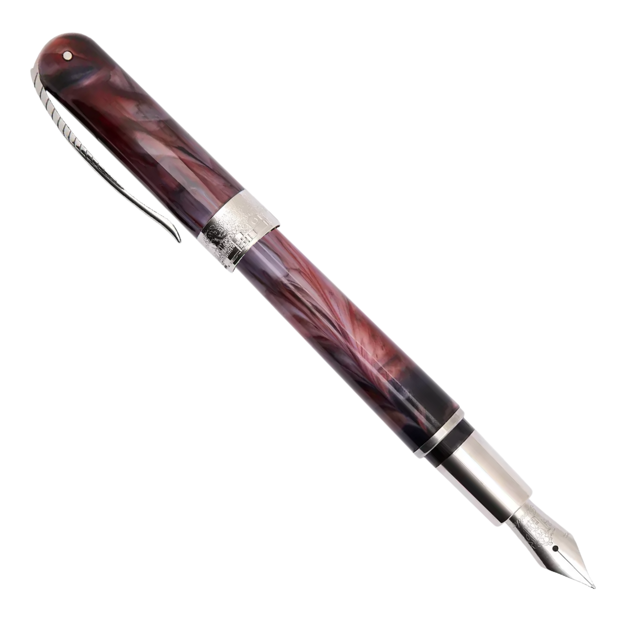 Pineider Avatar UR Mini Red Onyx Palladium Trim Fountain Pen