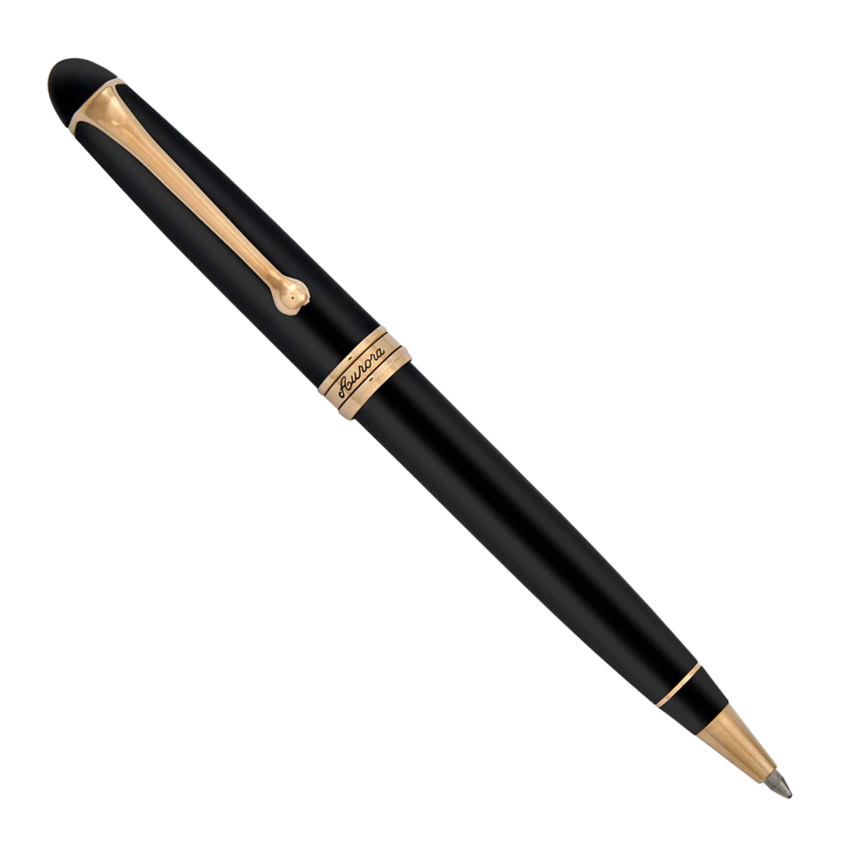 Aurora 88 Satin Black Resin w/ Rose Gold Trim Ballpoint Pen