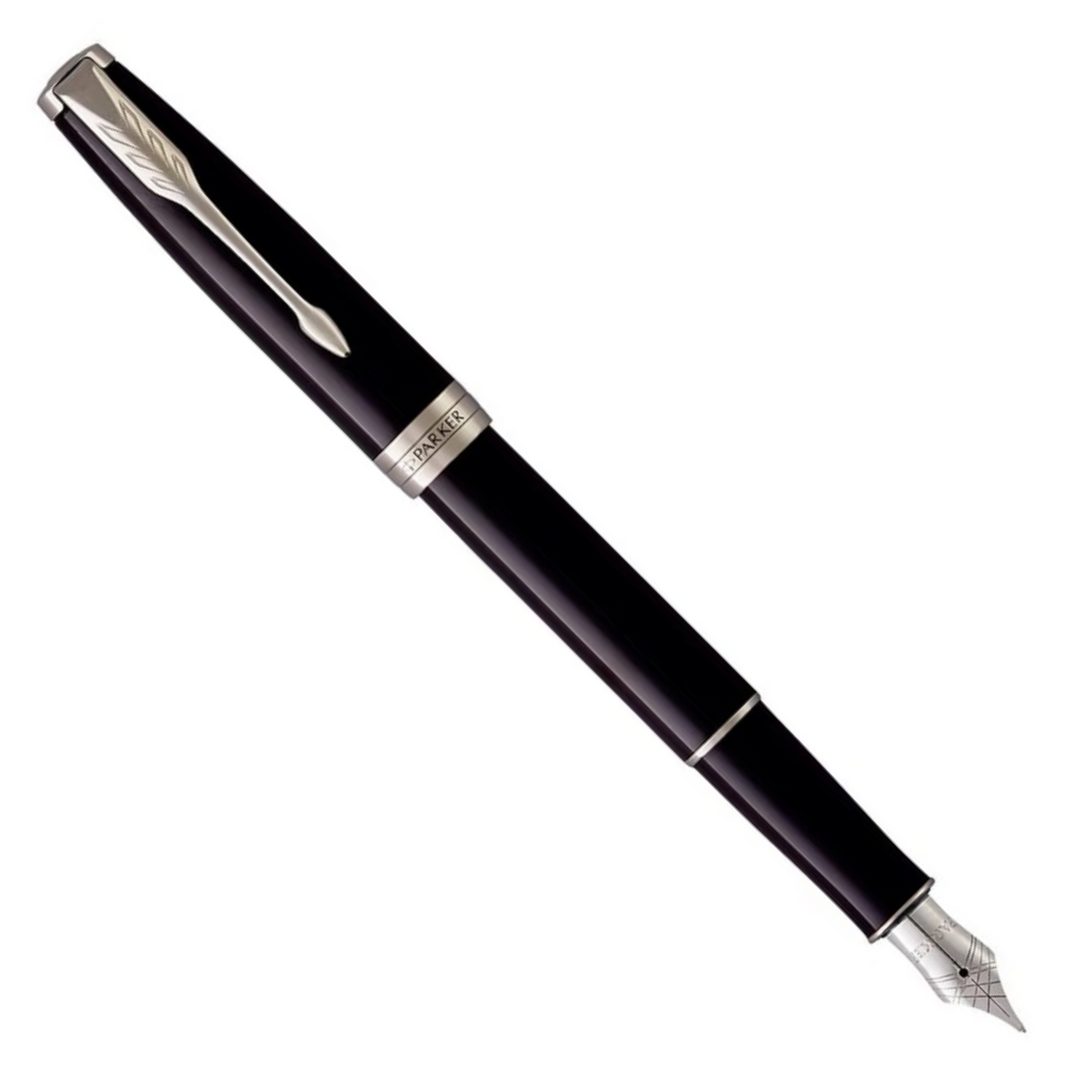 Parker Sonnet Classic Black Lacquer Chrome Trim Fountain Pen