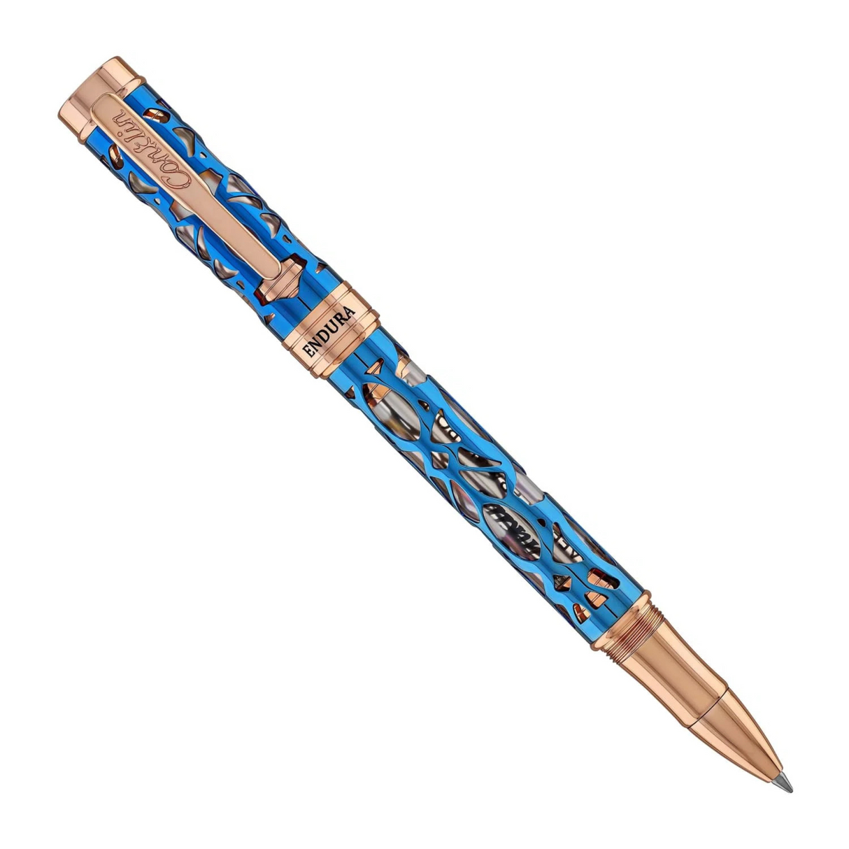 Conklin Endura Deco Crest Demo Blue Rosegold Rollerball