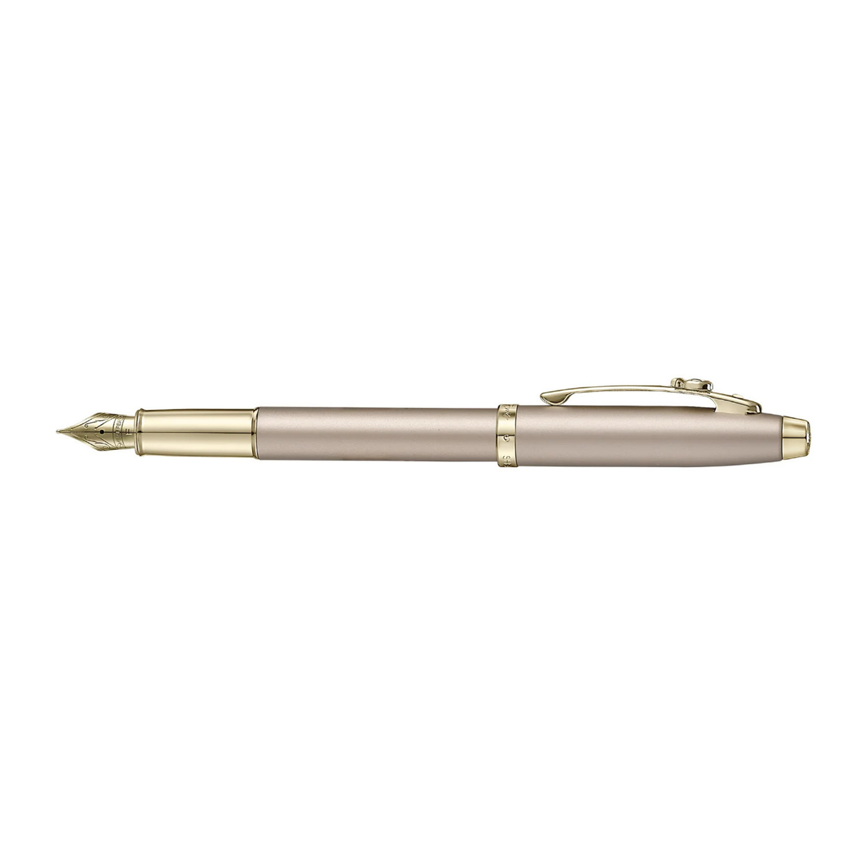 Sheaffer 100 Emily in Paris 9377 Champagne Gold Fountain Pen with Champagne Gold Trims and Bow-Shaped Clip Emblem Fountain Pen