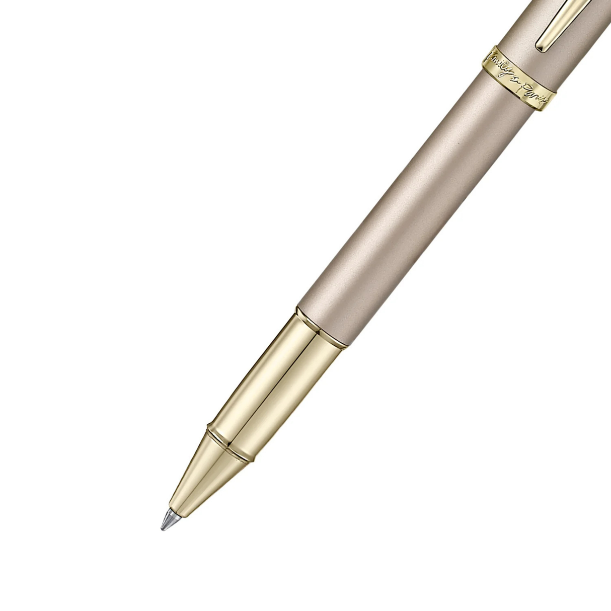Sheaffer 100 Emily in Paris 9377 Champagne Gold with Champagne Gold Trims and Bow-Shaped Clip Emblem Rollerball