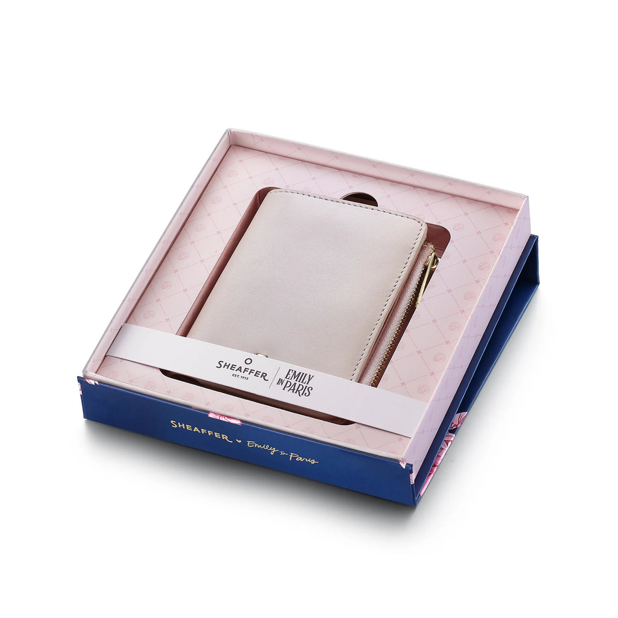 Sheaffer Emily in Paris Full-Grain Leather Zipped Bifold Coin Wallet - Pink