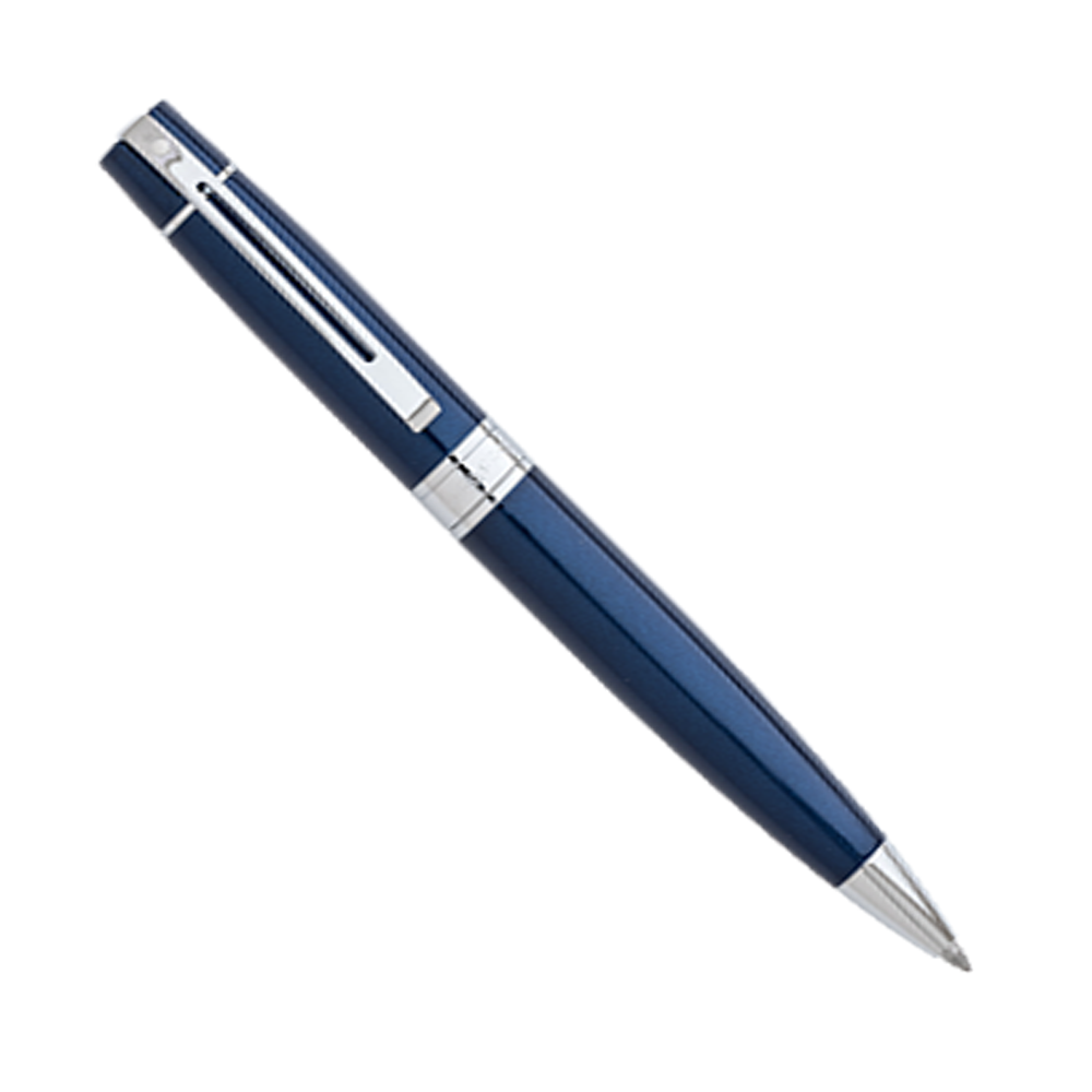 Sheaffer 300 Blue Lacquer Chrome Trim - Ballpoint