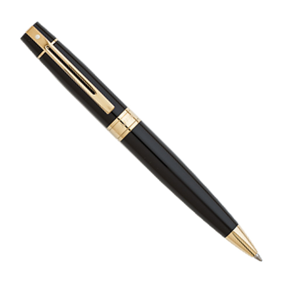 Sheaffer 300 Glossy Black w/Gold Trim - Ballpoint