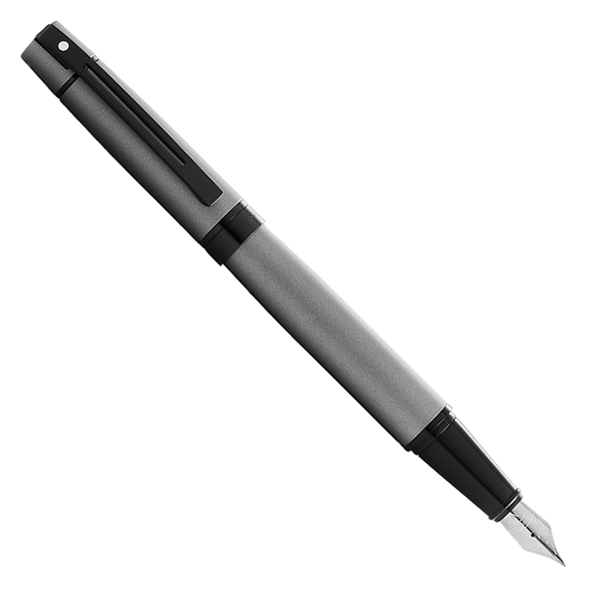 Sheaffer 300 Matte Gray with Polished Black Trim - Fountain Pen