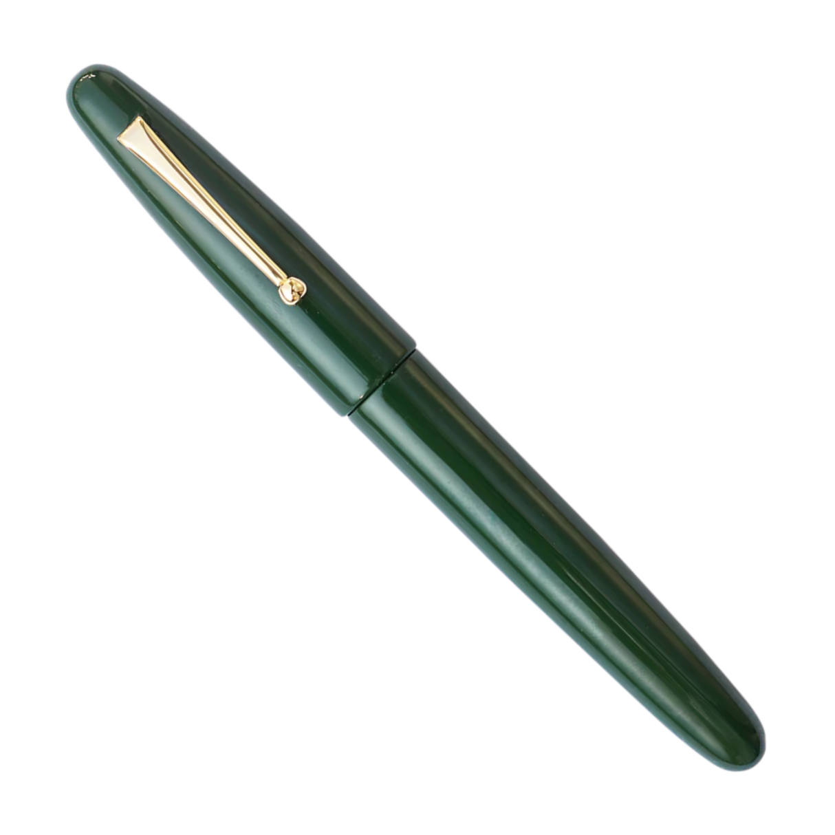 Wancher Dream Pen True Urushi Green w/ Gold Plated Clip Fountain Pen