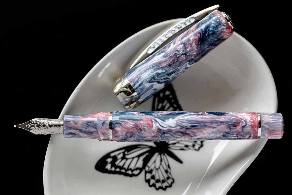 Visconti Voyager Mariposa Painted Beauty with Palladium Trims Limited Edition - Fountain Pen