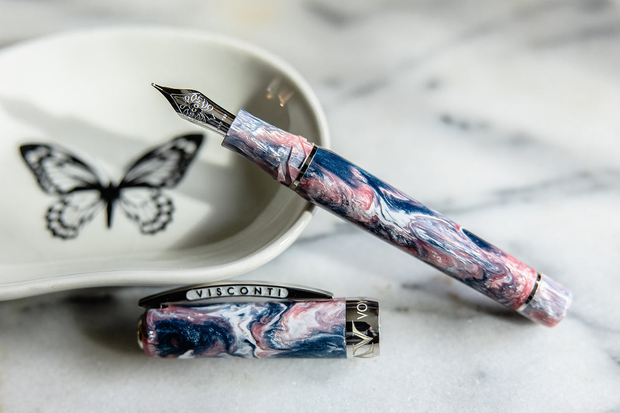 Visconti Voyager Mariposa Painted Beauty with Palladium Trims Limited Edition - Fountain Pen
