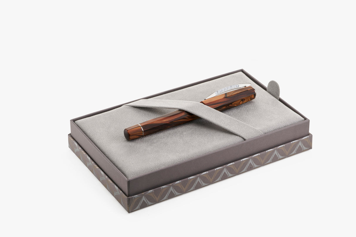 Visconti Medici Briarwood w/Ruthenium Trim - Fountain Pen