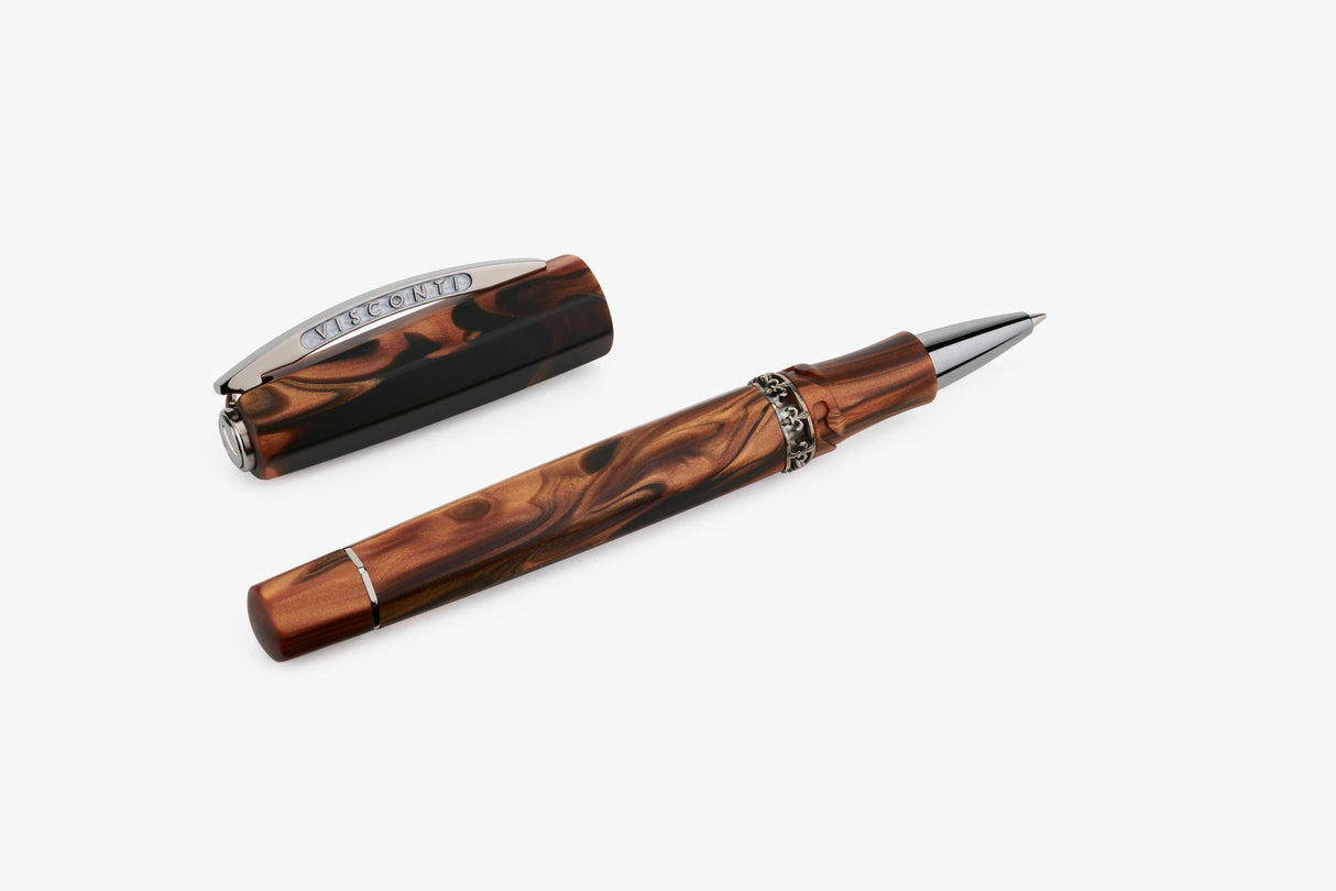 Visconti Medici Briarwood w/Ruthenium Trim - Rollerball