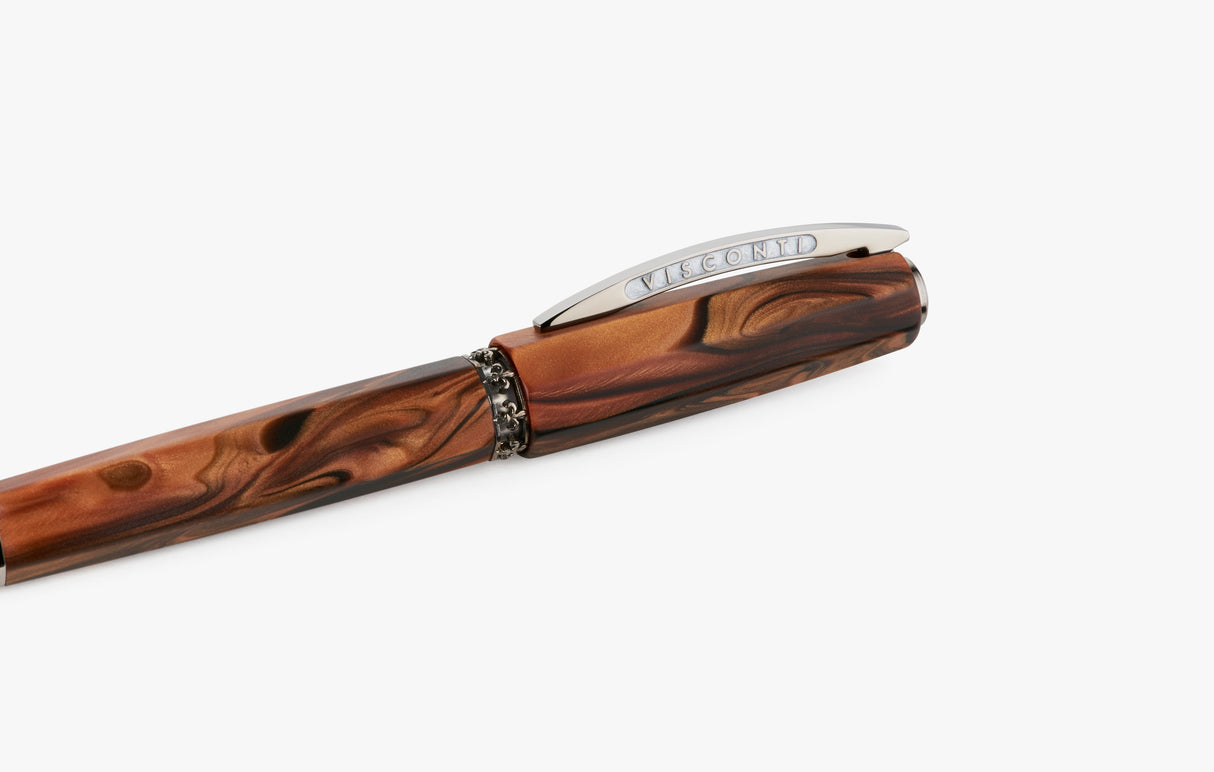 Visconti Medici Briarwood w/Ruthenium Trim - Fountain Pen