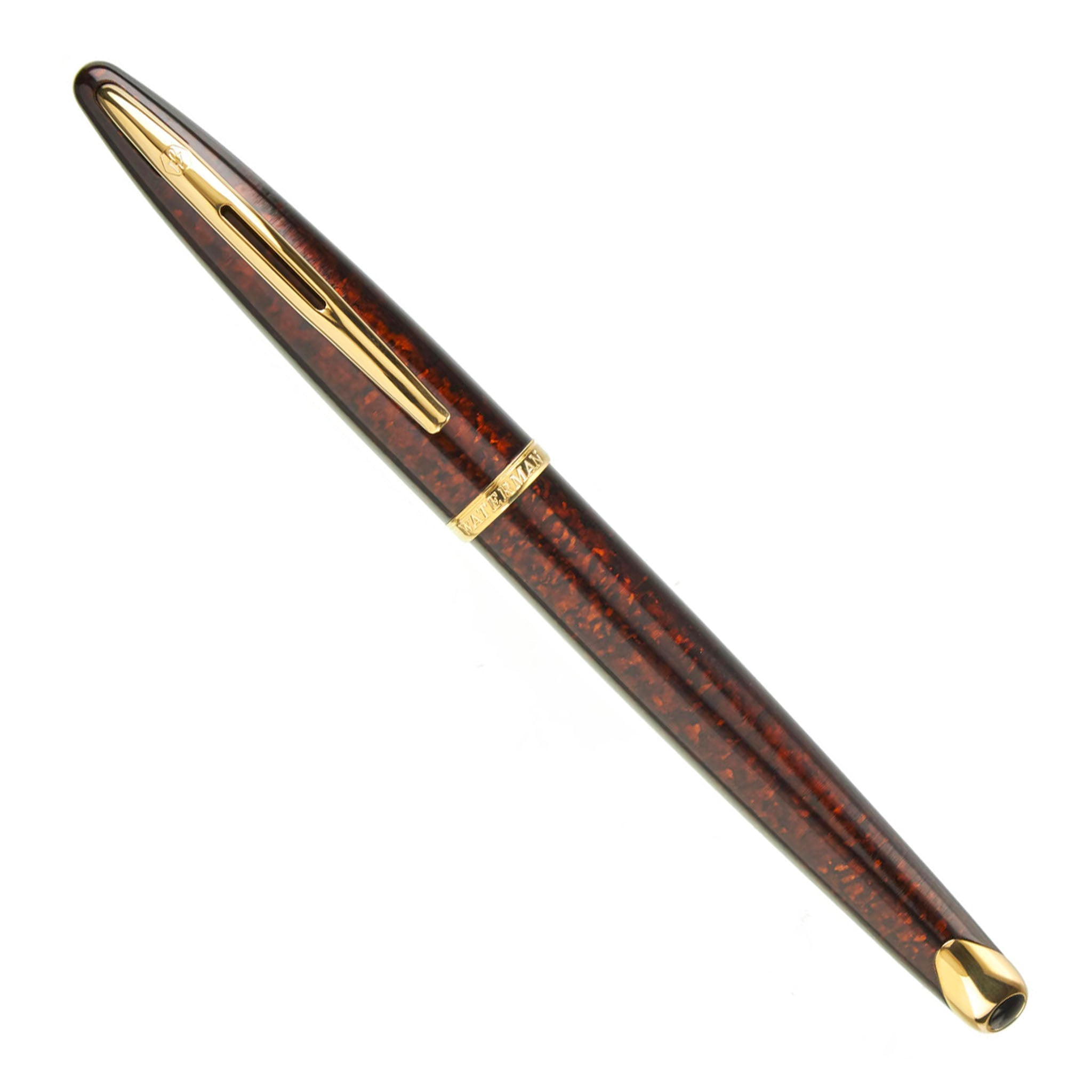 Waterman Carène Amber Gold Trim Fountain Pen Fine Nib (18kt Nib)