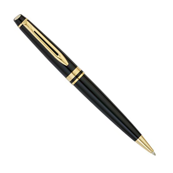 Waterman Expert Black Gold Trim Ballpoint