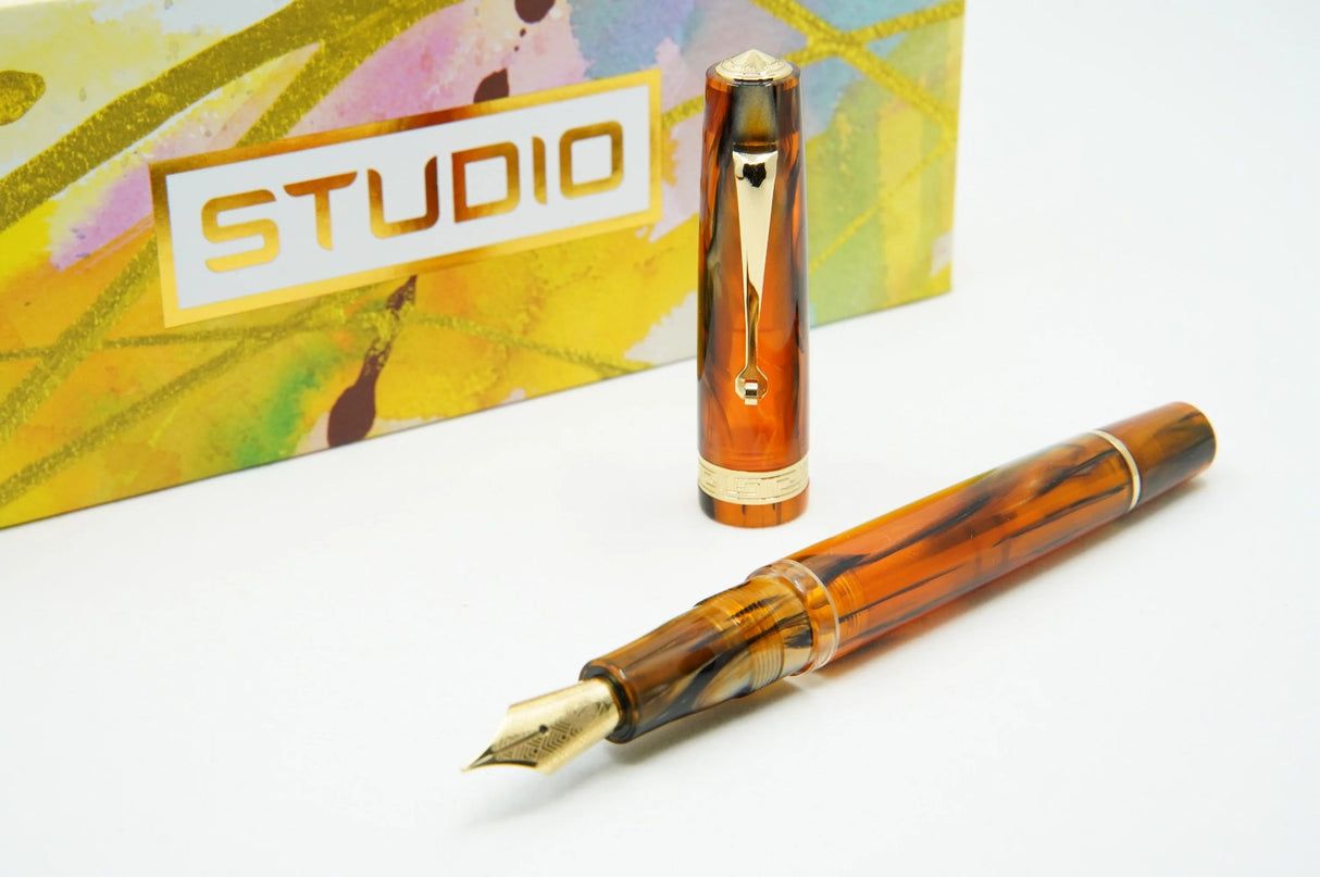 ASC Studio Brown Antelope Gold Trim - Fountain Pen