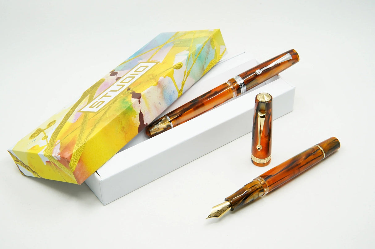 ASC Studio Brown Antelope Rhodium Trim - Fountain Pen