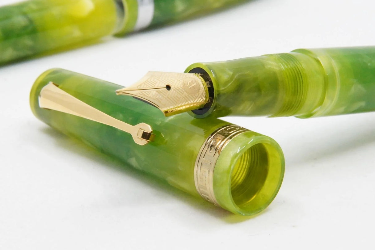 ASC Studio Green Grasshopper Gold Trim - Fountain Pen