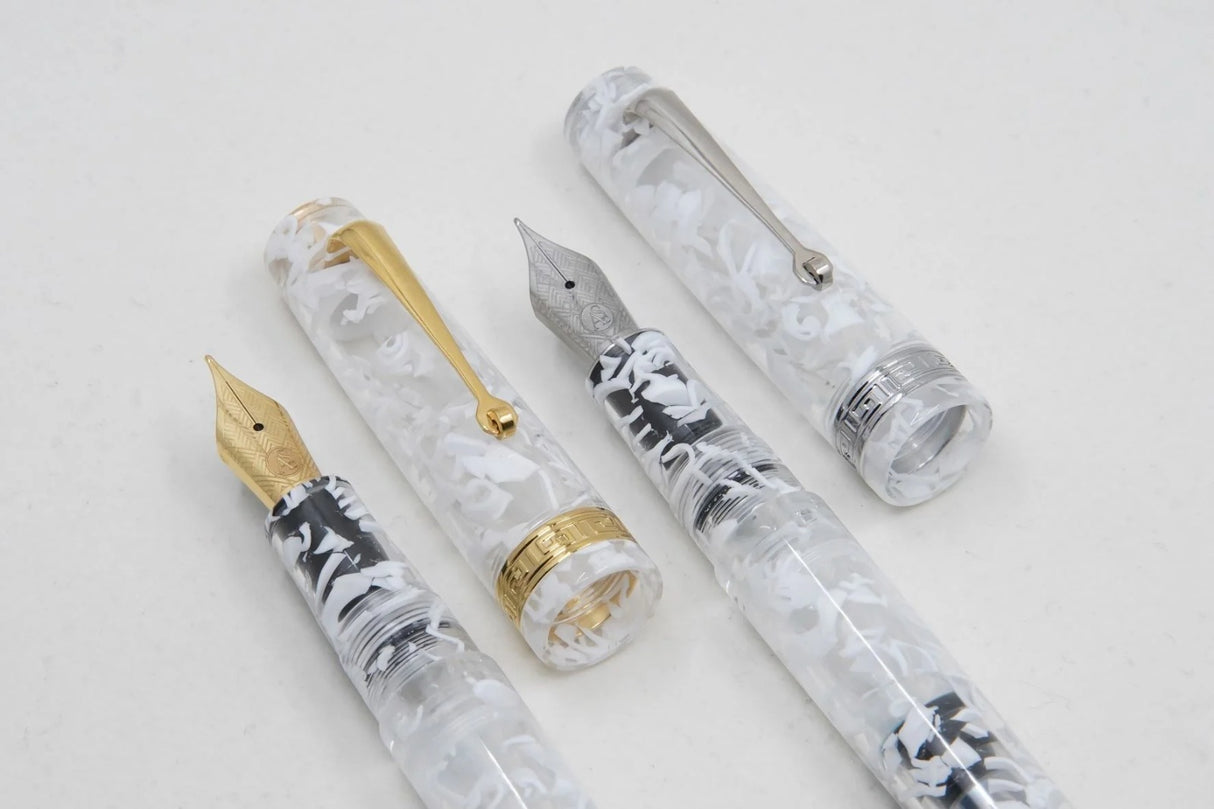 ASC Studio White Guatemala Rhodium Trim - Fountain Pen