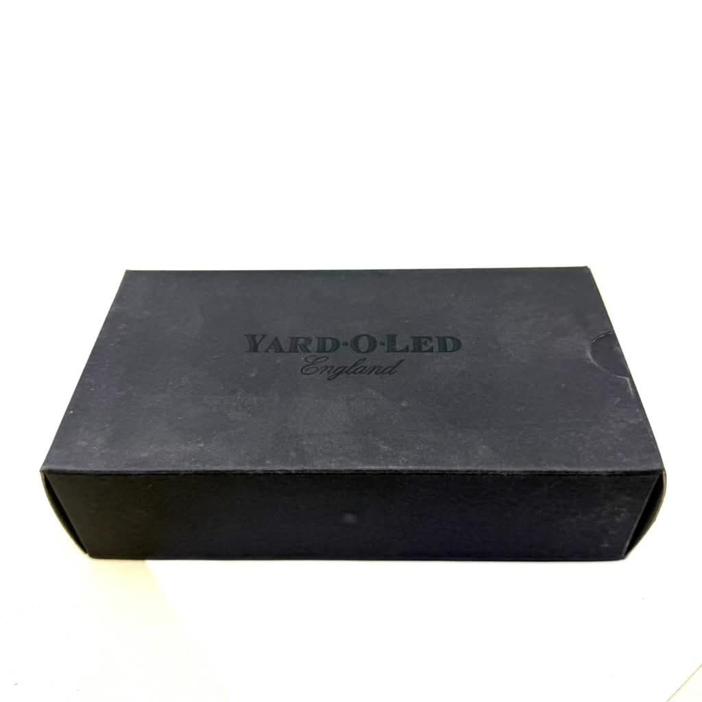 Yard-o-Led Astoria Marbled Cream & Ebony Ballpoint Pen - Sterling Silver Clip & Trim