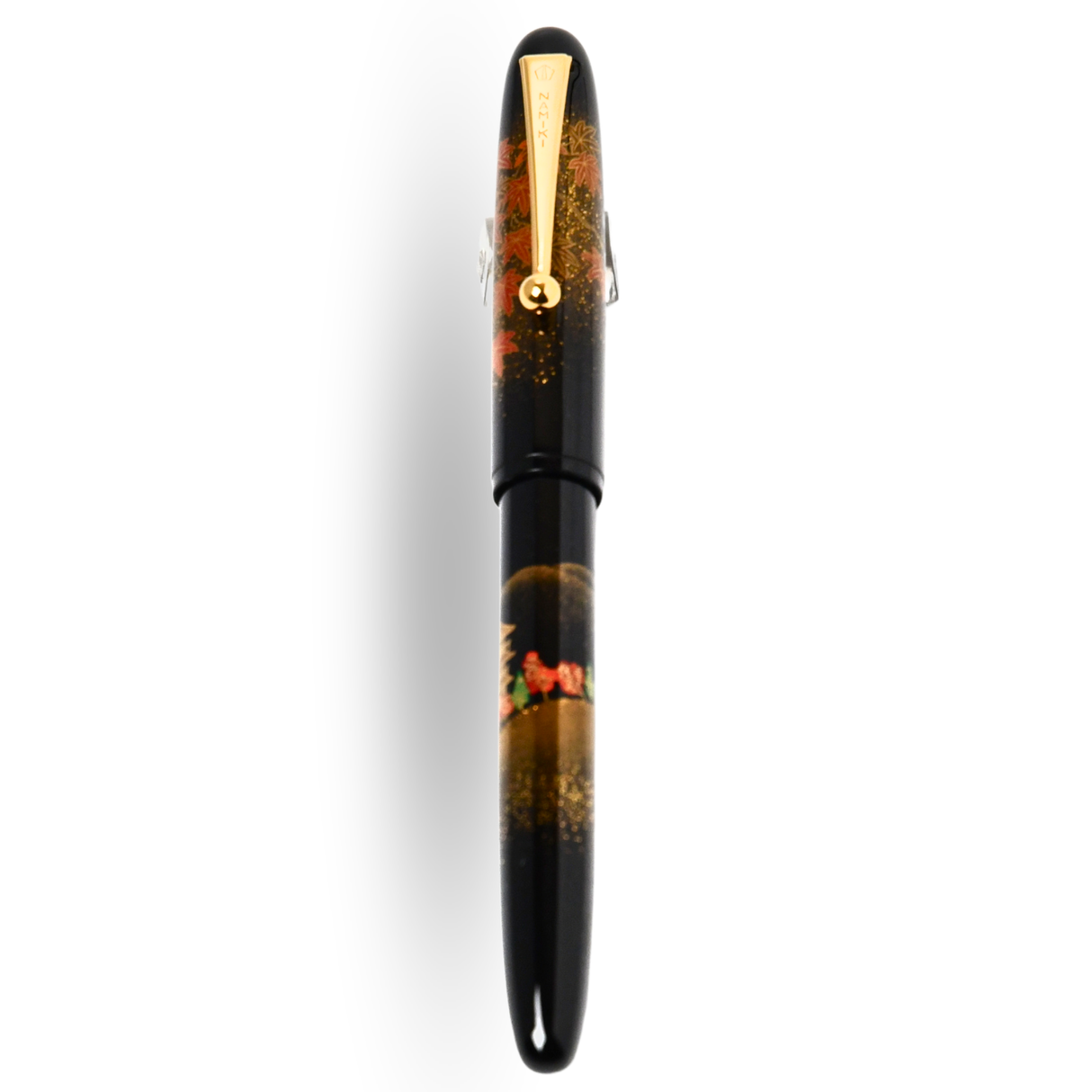Namiki Yukari Autumn Leaves Maki-e Fountain Pen - Medium 18kt Gold Nib