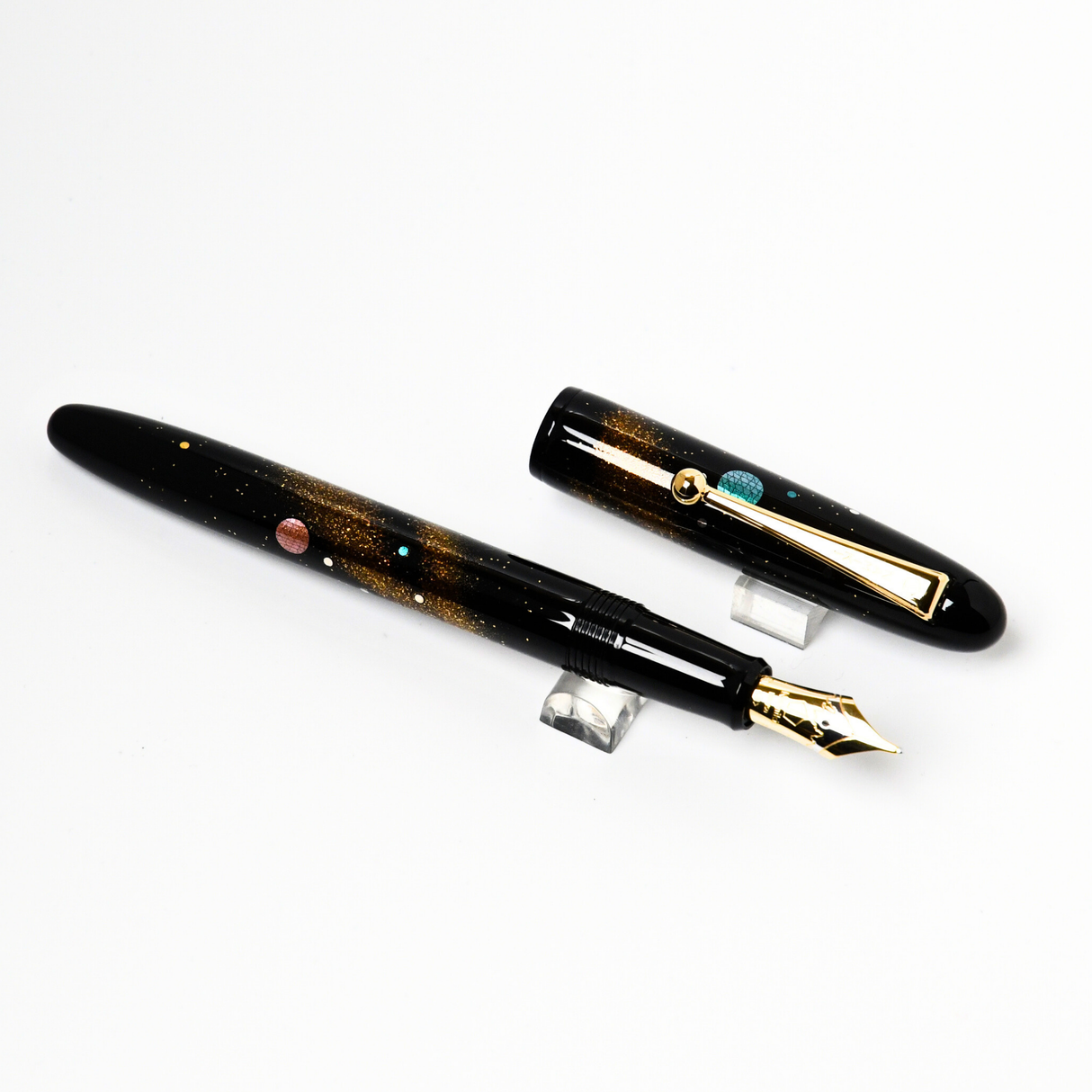 Namiki Yukari Milky Way Raden Maki-e Fountain Pen - Broad 18kt Gold Nib