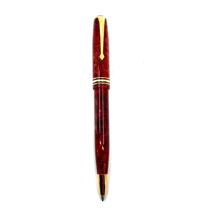 Conway Stewart Lustrous Marbled Scarlet Ballpoint Pen