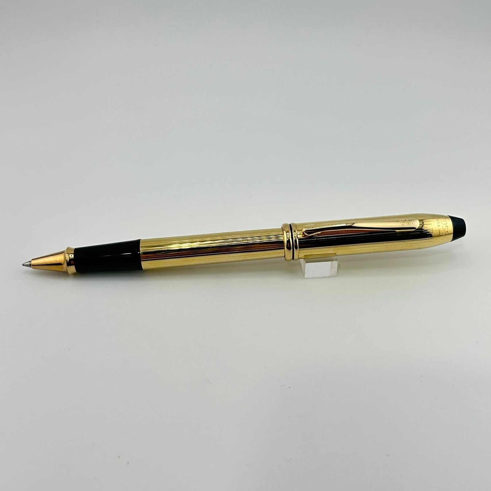 Cross Townsend Gold Plated - Made in USA circa 1990 - Roller Ball