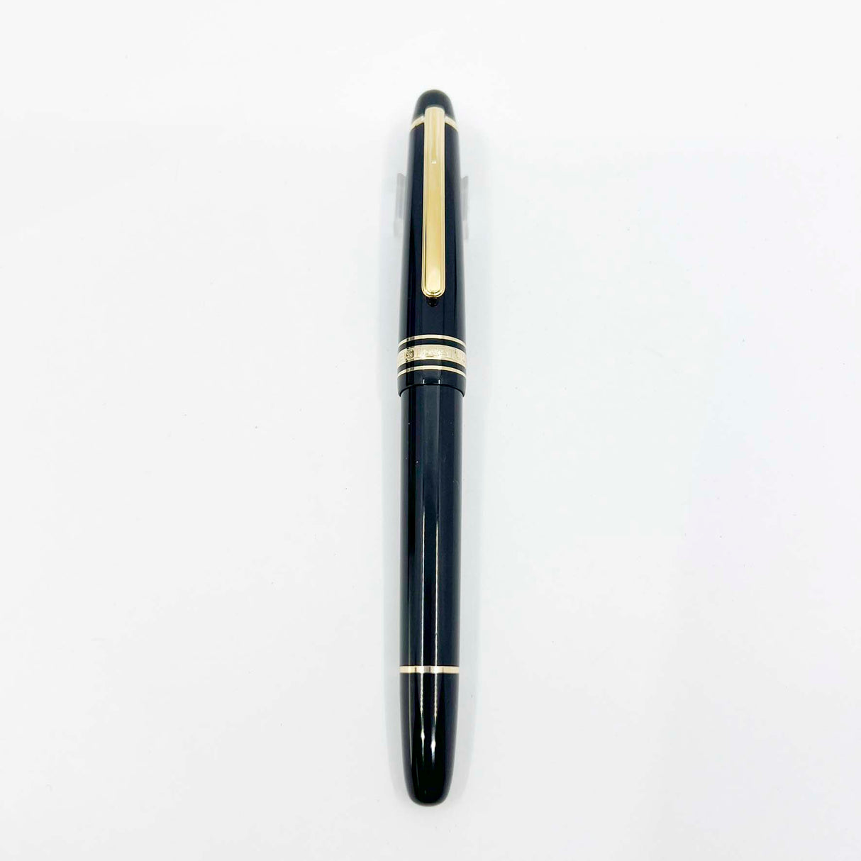 Montblanc Meisterstuck Black Resin #145 (Chopin) Classique Gold-Plated Trim Fountain Pen - Fine 14kt Kt Gold Nib