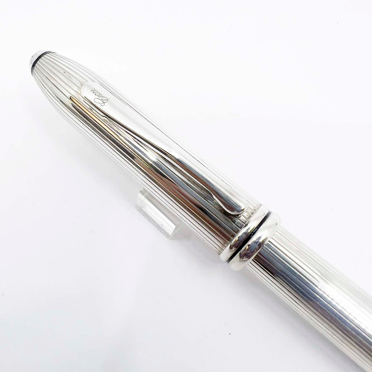 Cross Townsend Sterling Silver Fountain Pen - Made in USA - Fine 18kt Gold Nib