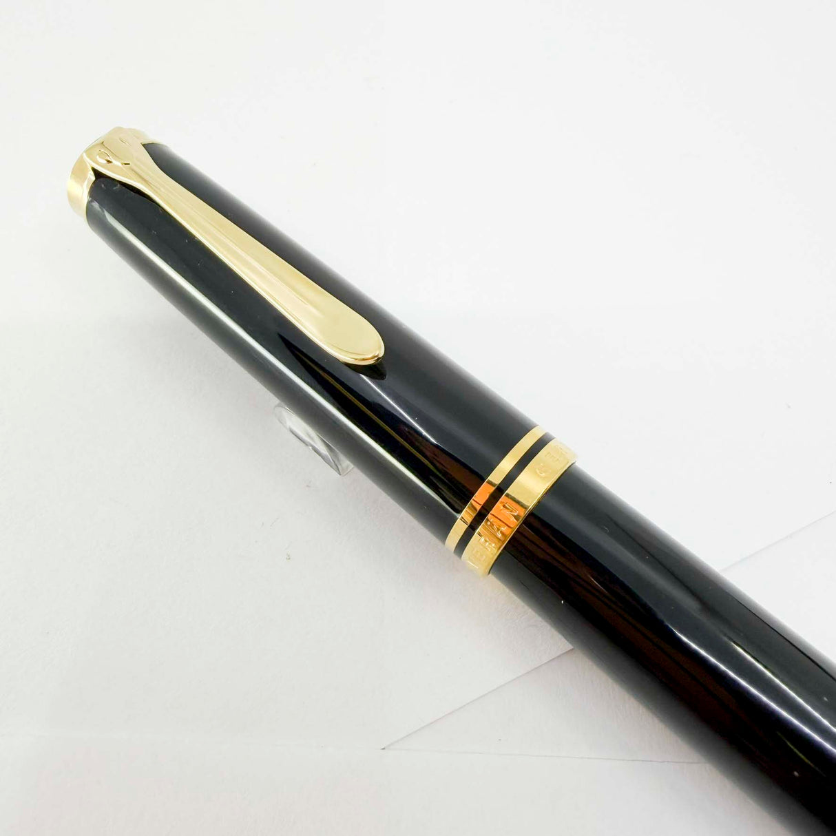 Pelikan Souveran M1000 Black Fountain Pen with Gold-Plated Trim- Semi-Flexible Extra Fine 18kt Gold Nib
