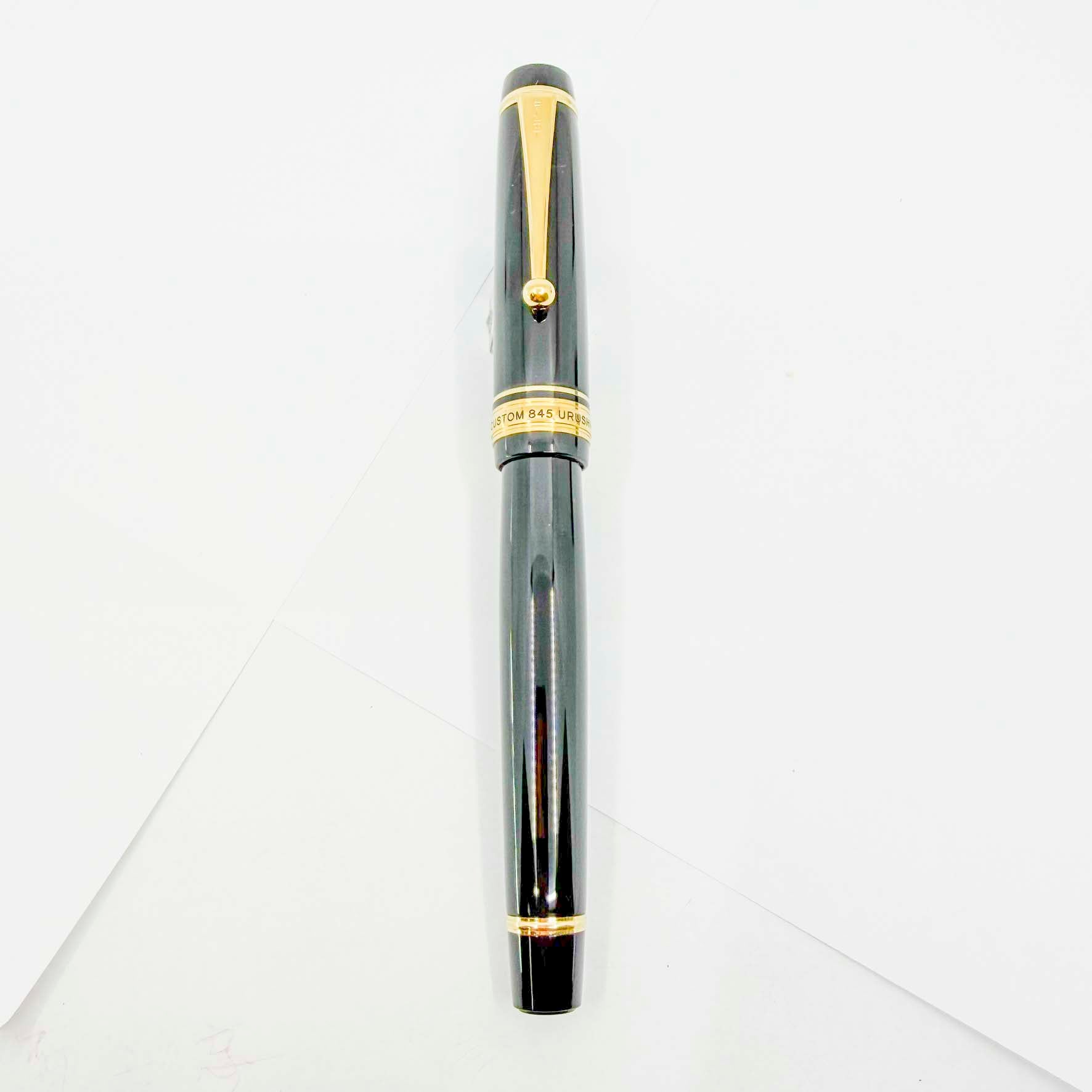 Pilot Custom 845 Black Urushi Fountain Pen (Earlier Style) - Broad