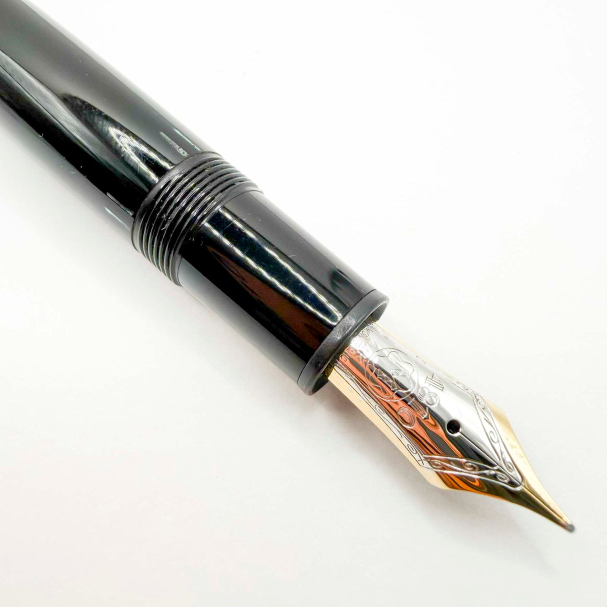 Montblanc Meisterstuck Black Resin #146 LeGrand Fountain Pen - Fine 14kt Gold Nib