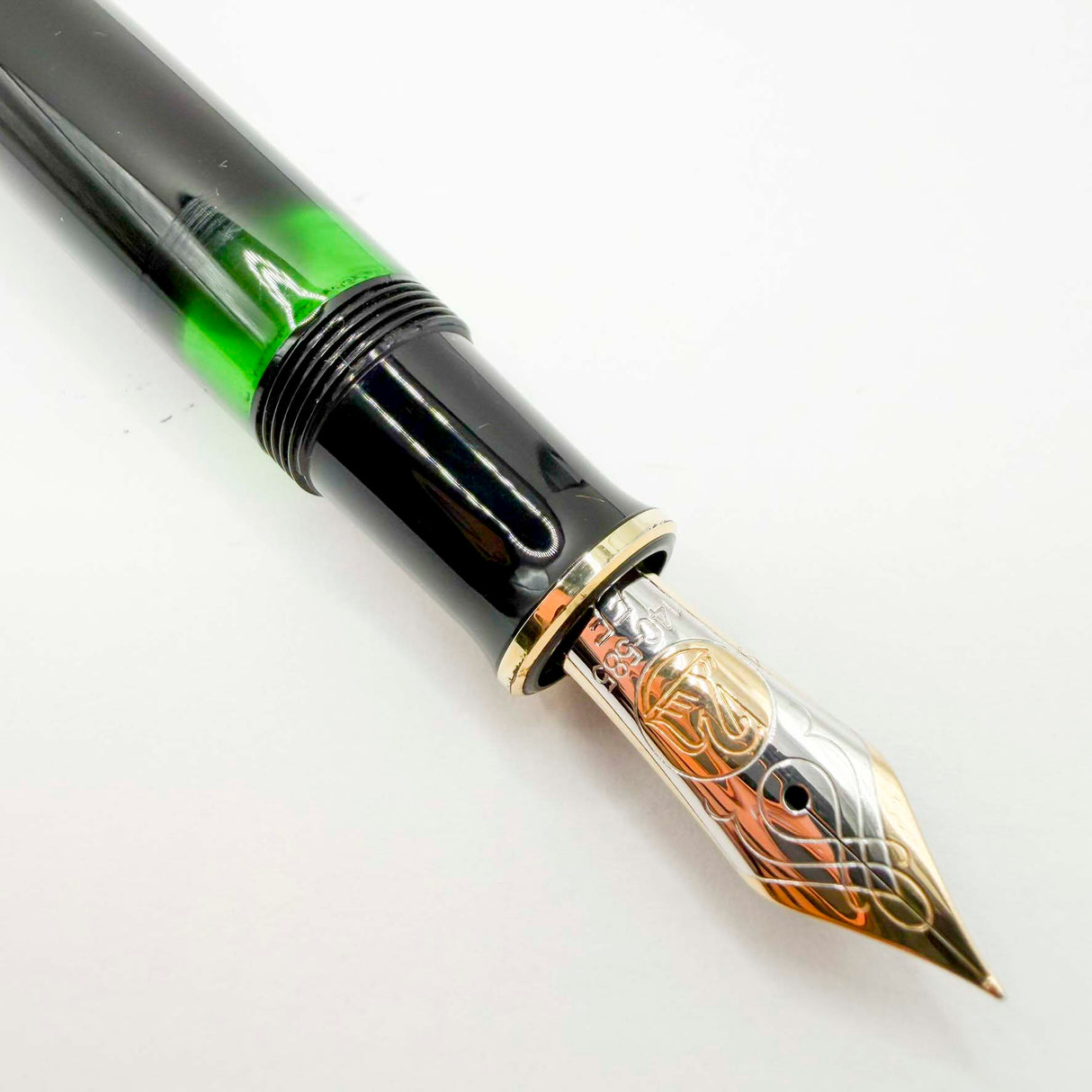 Pelikan M800 Solid Black Fountain Pen - Early Model "W. Germany" on Cap Band + Extra Fine 14kt Nib