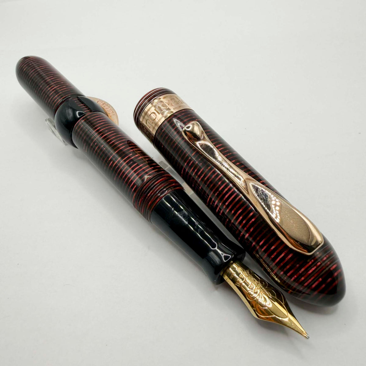 Visconti Copernicus Burgundy Celluloid Limited Edition Fountain Pen - Medium 18kt Gold Nib