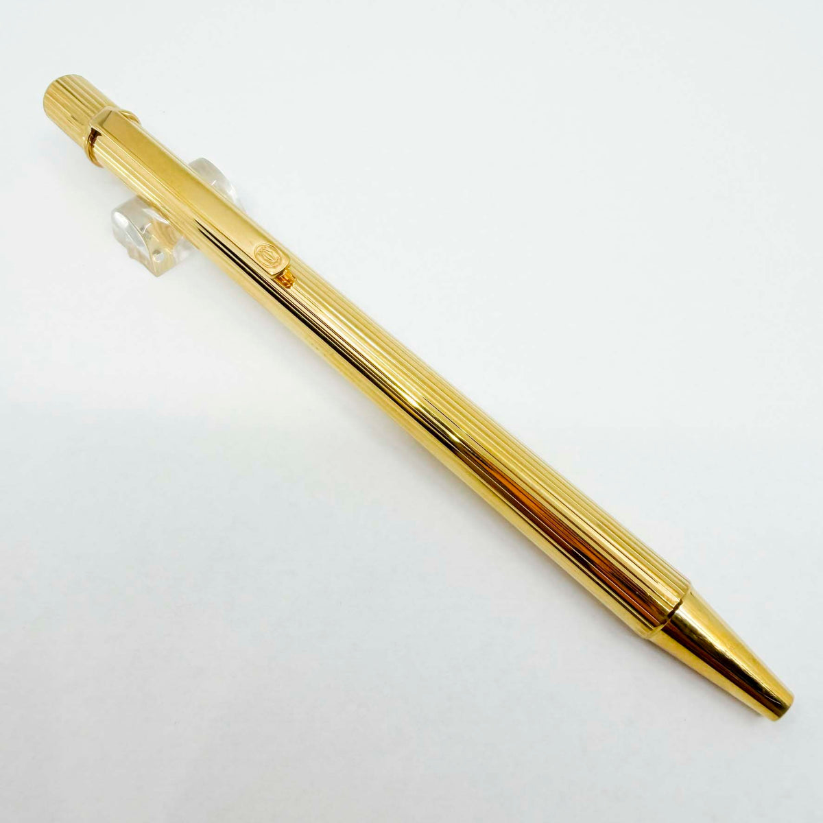 Cartier Must de Cartier Gold Plated Fluted Ballpoint Pen