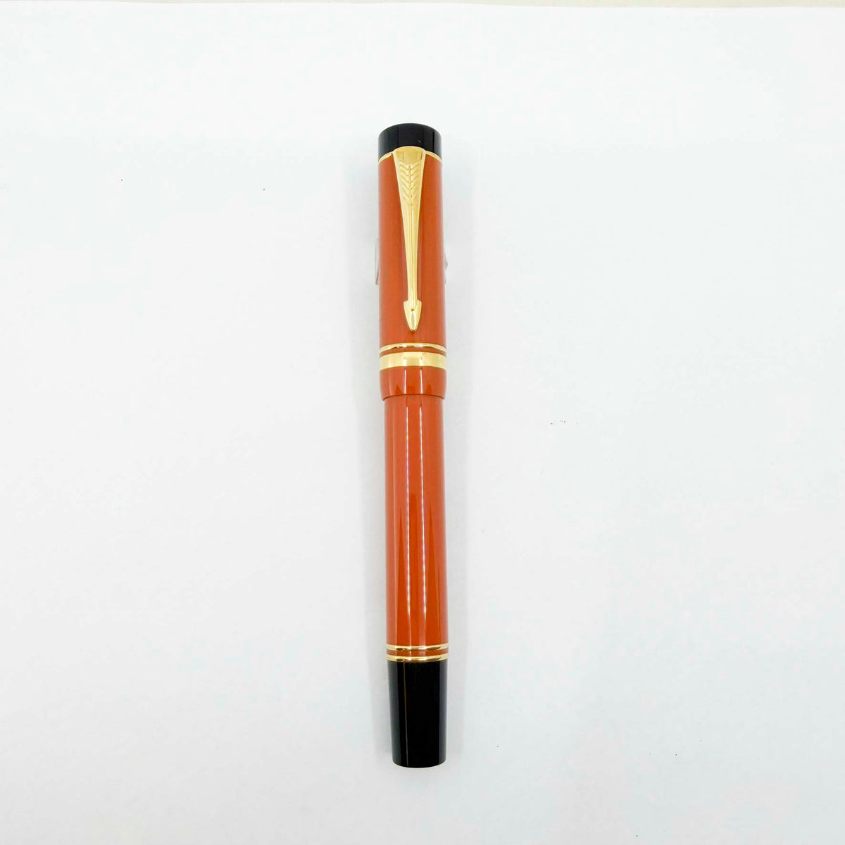 Parker "Big Red" (Orange) Duofold Centennial (Largest Size) Fountain Pen - Medium 18kt Gold Nib