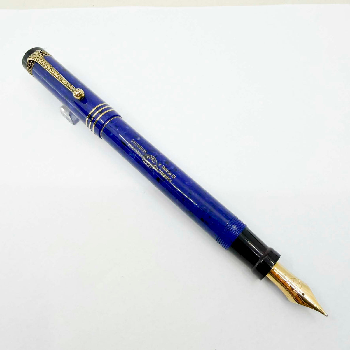 Aurora Internazionale Blue Marble Auroroloide Limited Edition Fountain Pen - Medium 18kt Gold Nib