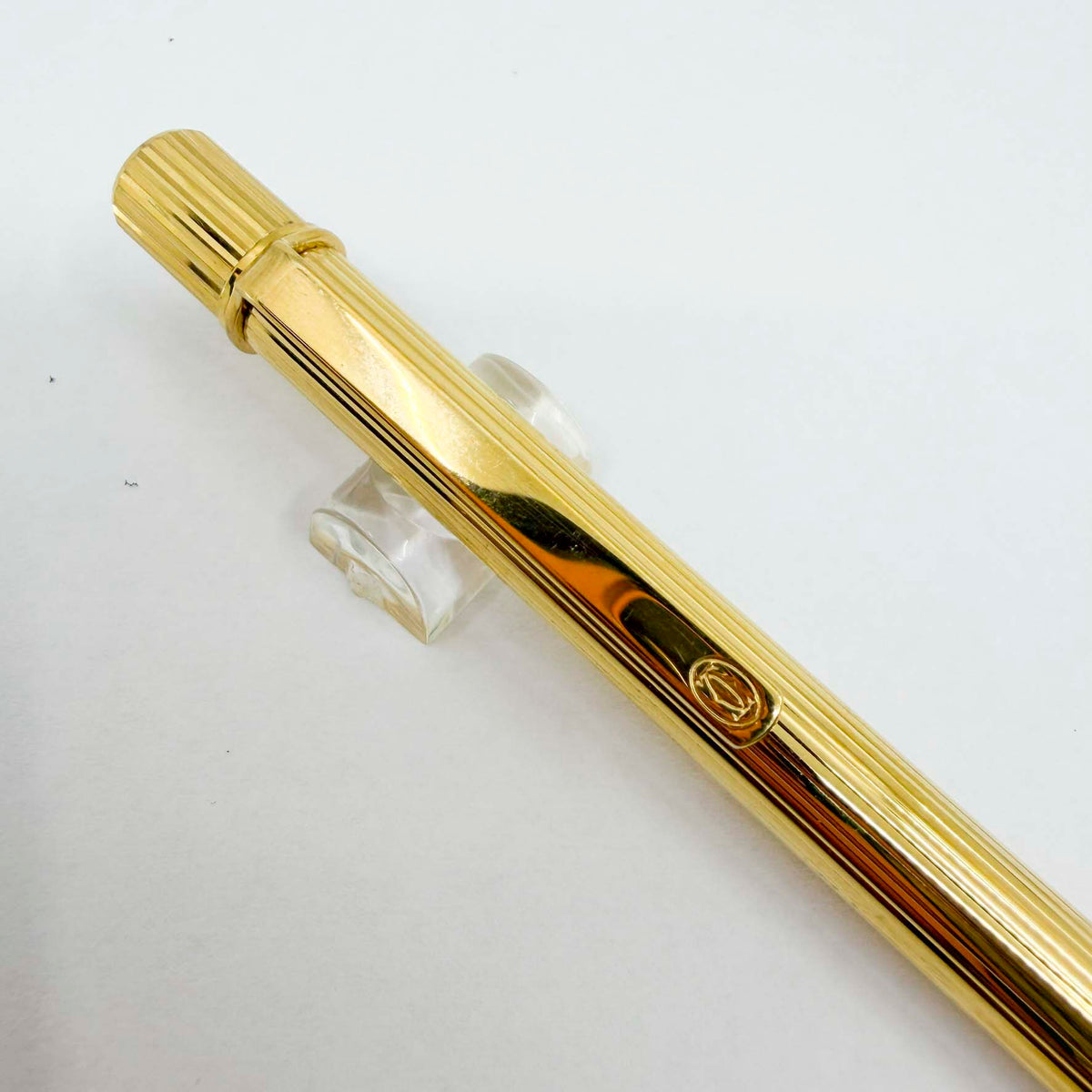 Cartier Must de Cartier Gold Plated Fluted Ballpoint Pen