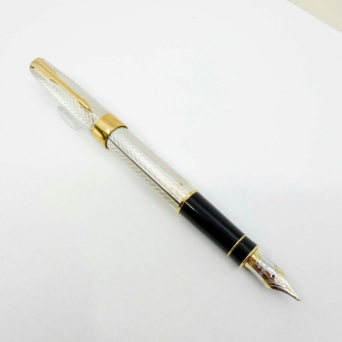 Parker Sonnet Fougere Sterling Silver Fountain Pen - Fine 18kt Gold Nib