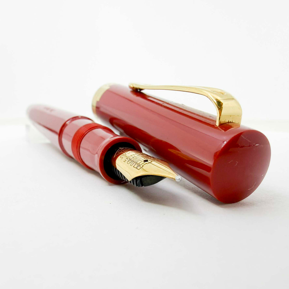 OMAS Jerusalem 3000 Red Terracotta Vegetal Resin Special Edition Fountain Pen - Medium 18kt Gold Nib