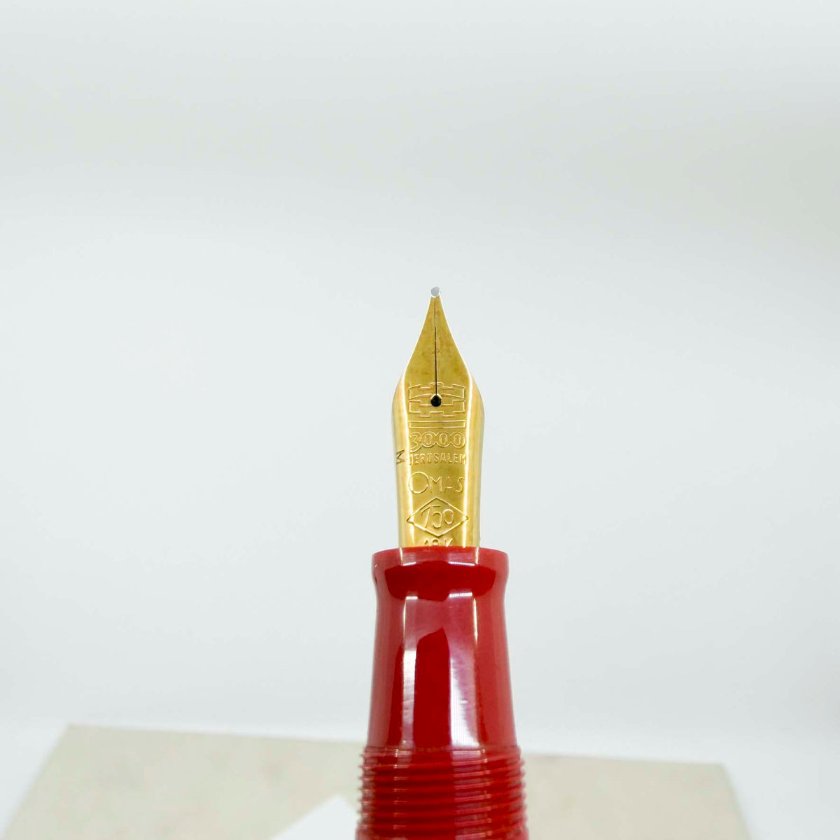 OMAS Jerusalem 3000 Red Terracotta Vegetal Resin Special Edition Fountain Pen - Medium 18kt Gold Nib
