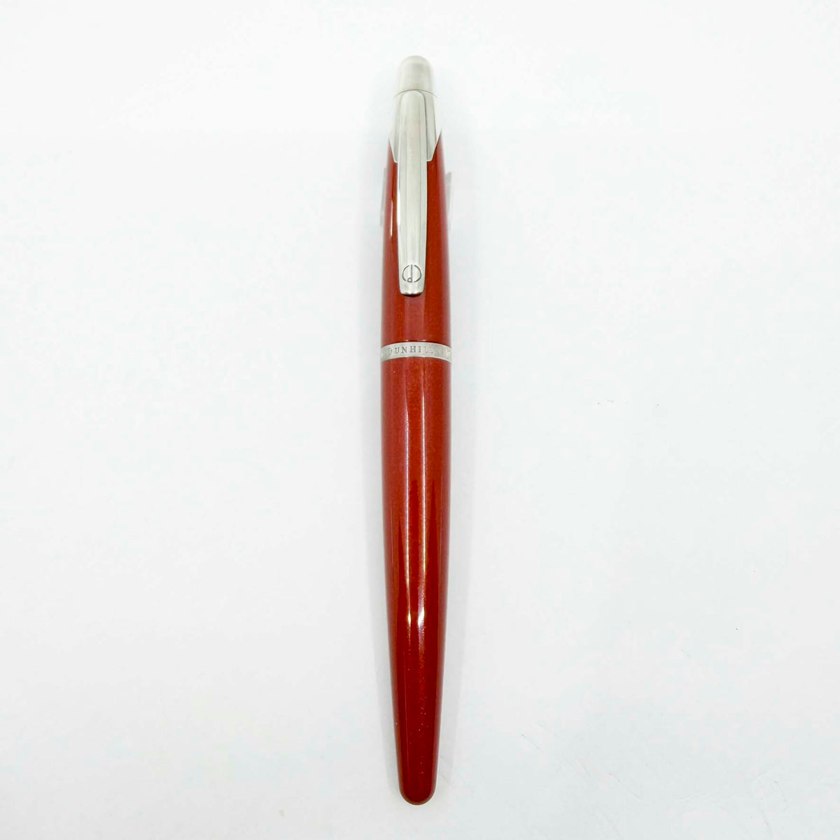 Dunhill AD2000 Orange/Red Metallic Fountain Pen - Fine 18kt Gold Nib (Leans to XF-Nib Made by Pilot)