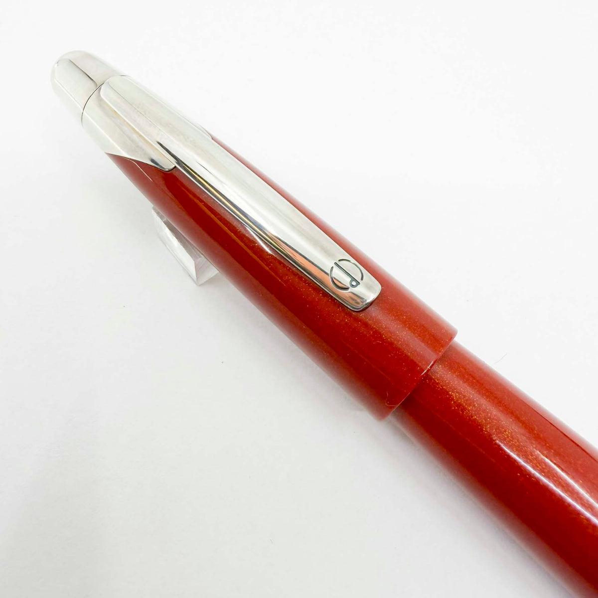 Dunhill AD2000 Orange/Red Metallic Fountain Pen - Fine 18kt Gold Nib (Leans to XF-Nib Made by Pilot)