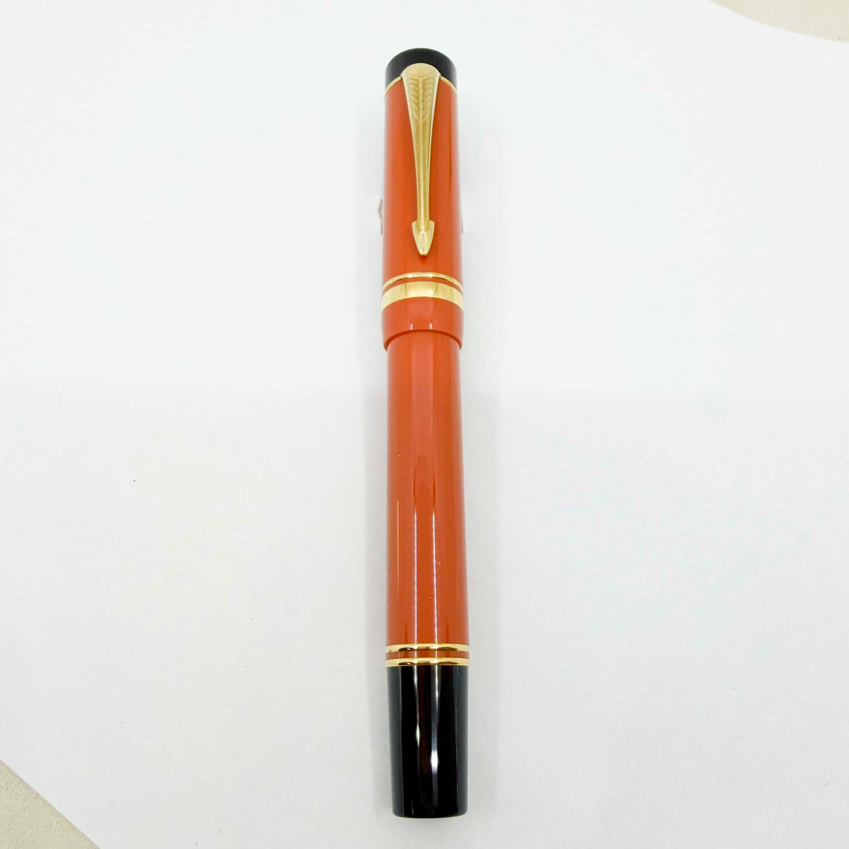 Parker "Big Red" (Orange) Duofold Centennial (Largest Size) Fountain Pen - Medium 18kt Gold Nib