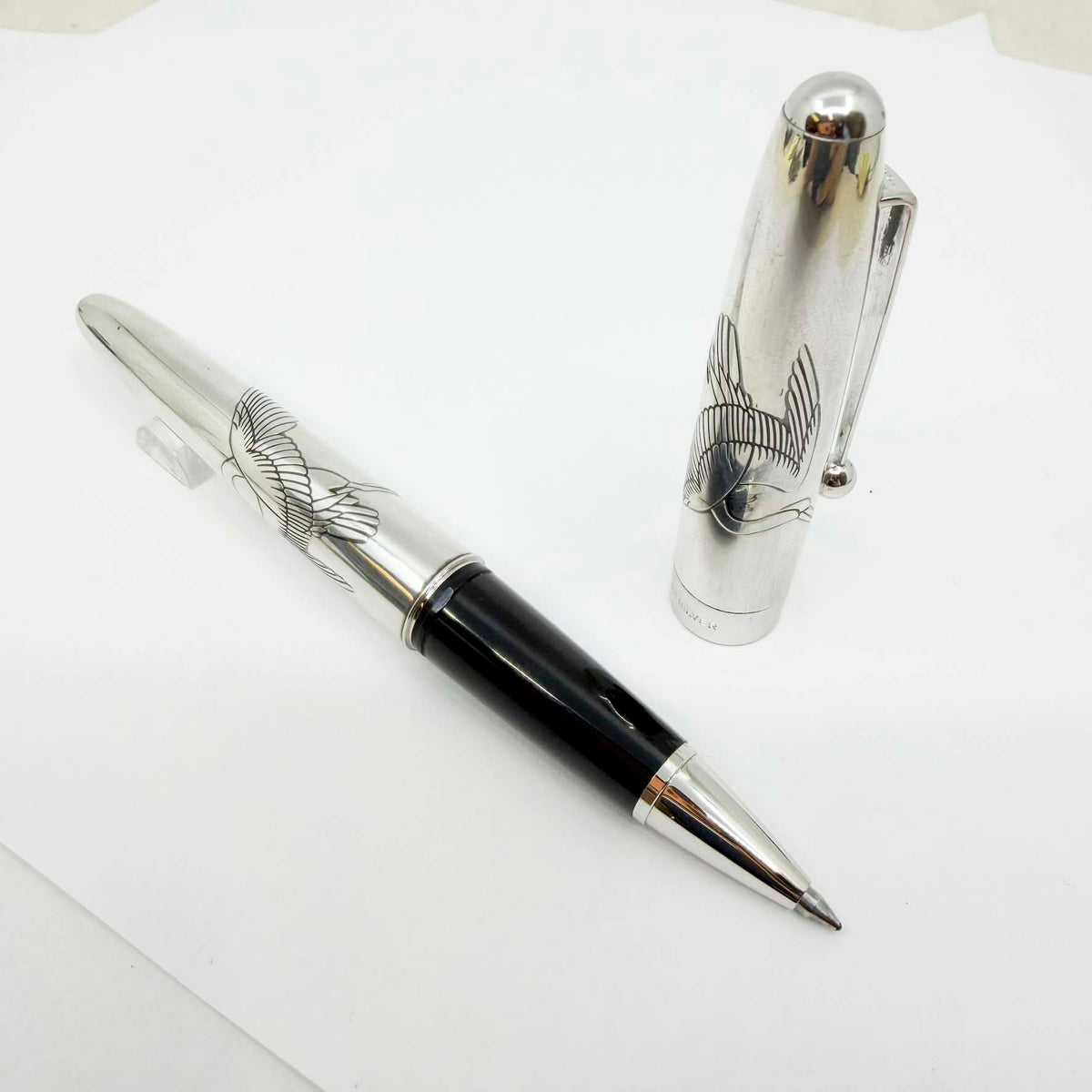 Namiki Sterling Silver Flying Crane Rollerball Pen