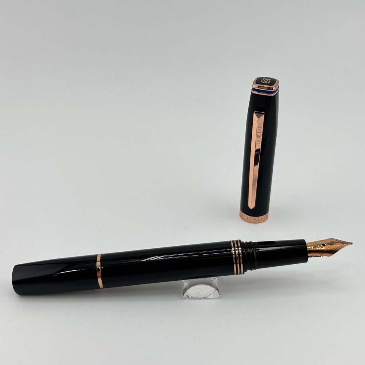 Lapis Bart England Black lacquer square ends - Fountain Pen