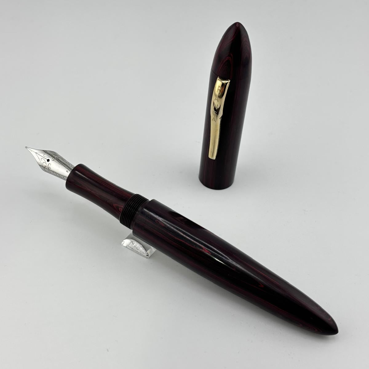 Ranga India Torpedo Purple ripple ebonite - Fountain Pen
